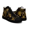 Starry Night High Top Canvas Shoes: Gold Moon