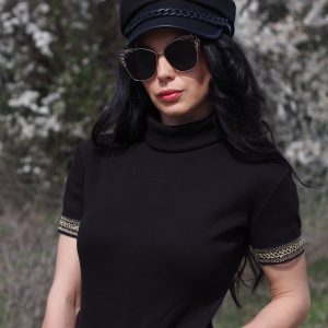 Black Women Top Spring Polo Blouse Extravagant