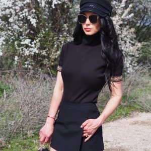 Black Women Top Spring Polo Blouse Extravagant