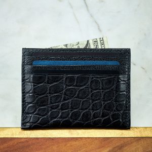 Black Alligator Card Holder Leather Wallet For 6