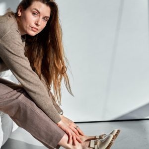 Cream Patent Leather Loafers For Women Comfortable Walking