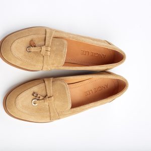 Women S Suede Slip On Loafers Classic Leather